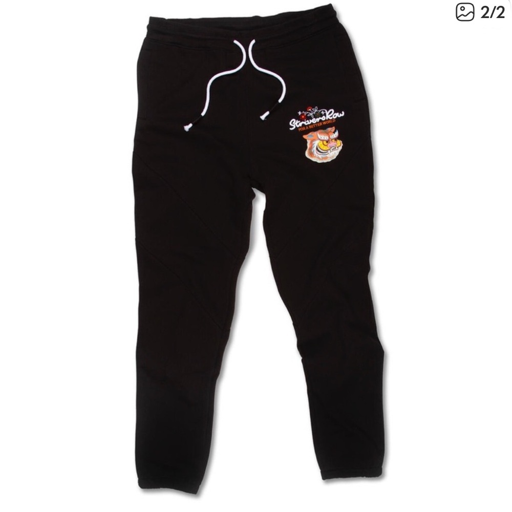 Black 3X Mens Strivers Row Brand New Joggers with Embroidered Design